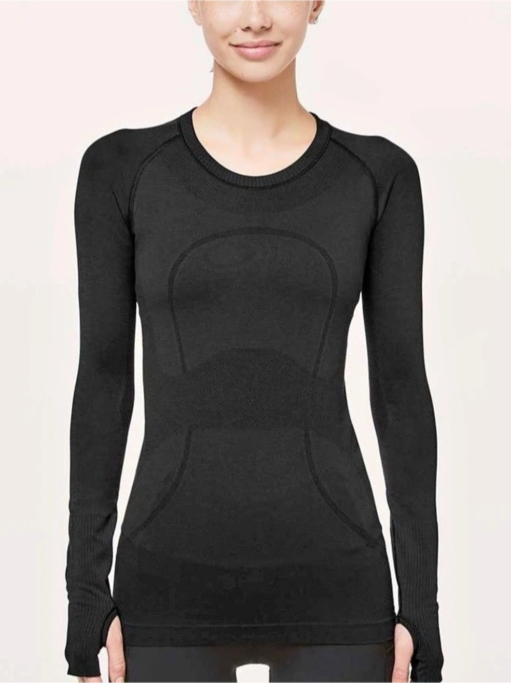 lululemon Swiftly Tech Long Sleeve Crew Black Size 2